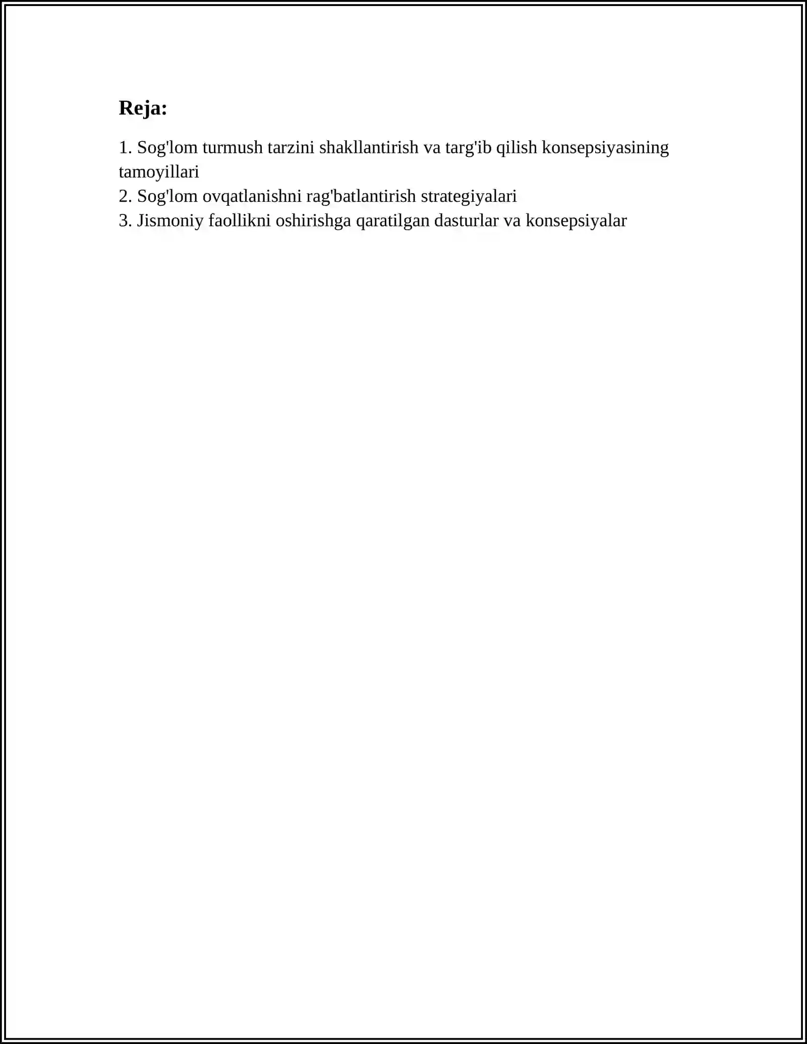 SOG'LOM TURMUSH TARZINI SHAKLLANTIRISH VA TARG'IB QILISH KONSEPSIYASI 2