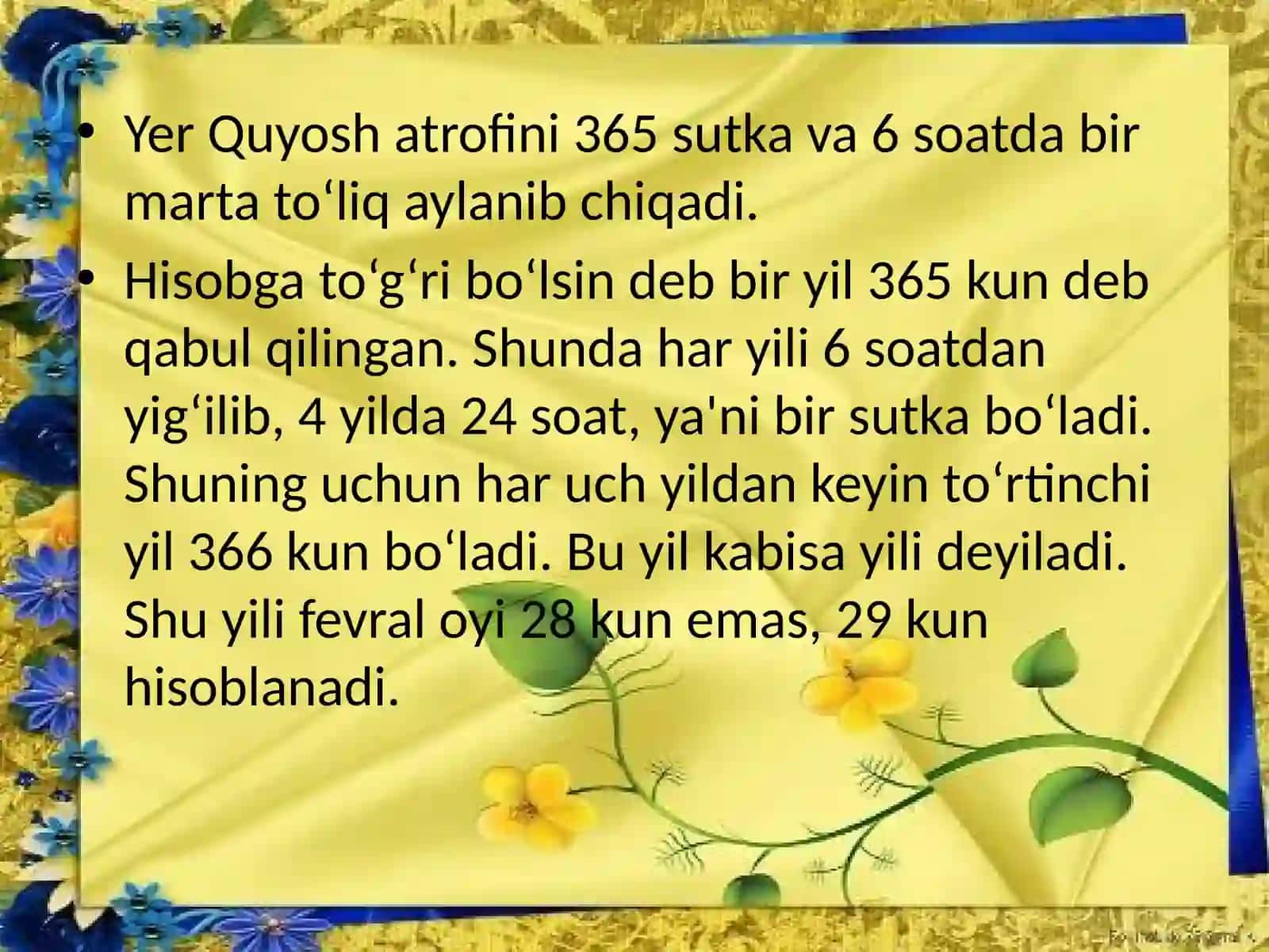 Yerning  Quyosh  atrofida  aylanishi 2