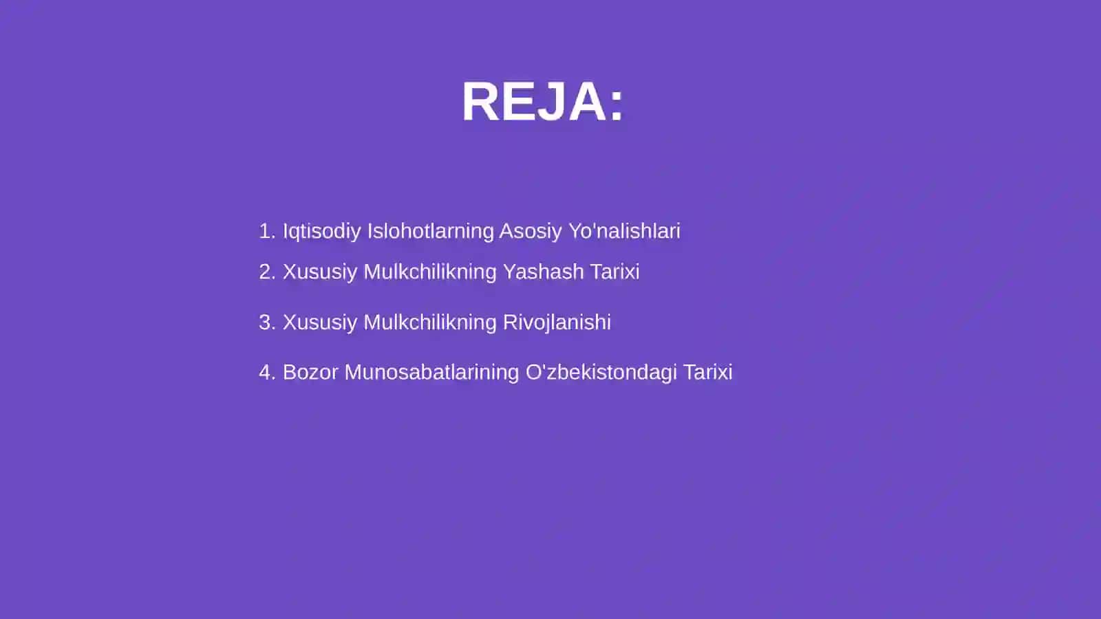 Iqtisodiy islohotlar 2