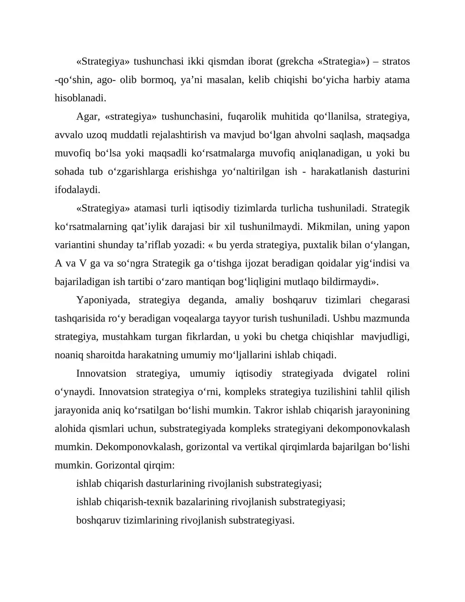Strategik rejalashtirish modellari 2