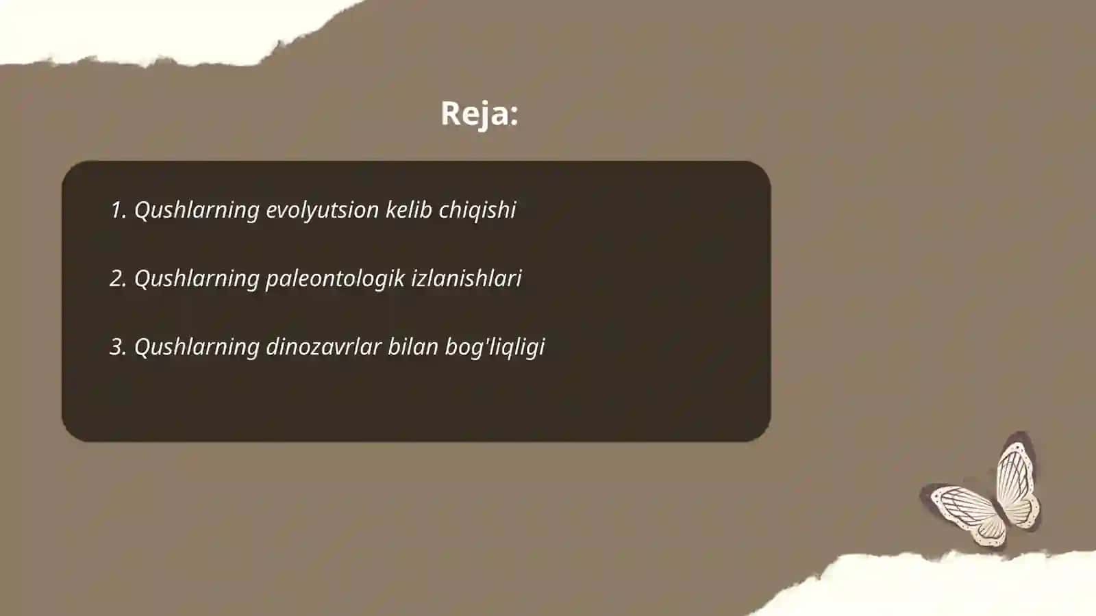 Qushlarning kelib chiqishi va ekolyutsiyasi 2