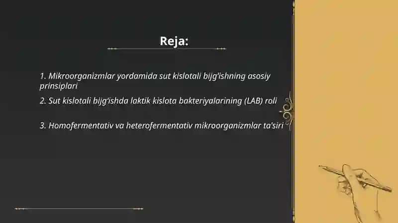 Mikroorganizmlar Yordamida Sut Kislotali bijgʻish 2