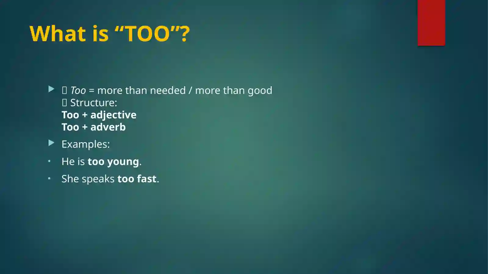 TOO and ENOUGH 2