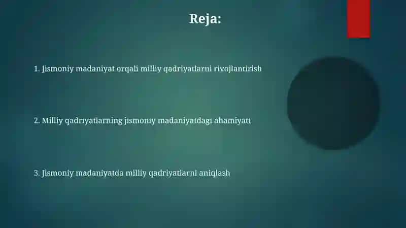 Jismoniy madaniyatnig milliy qadryatlari va ularni oʻrni 2