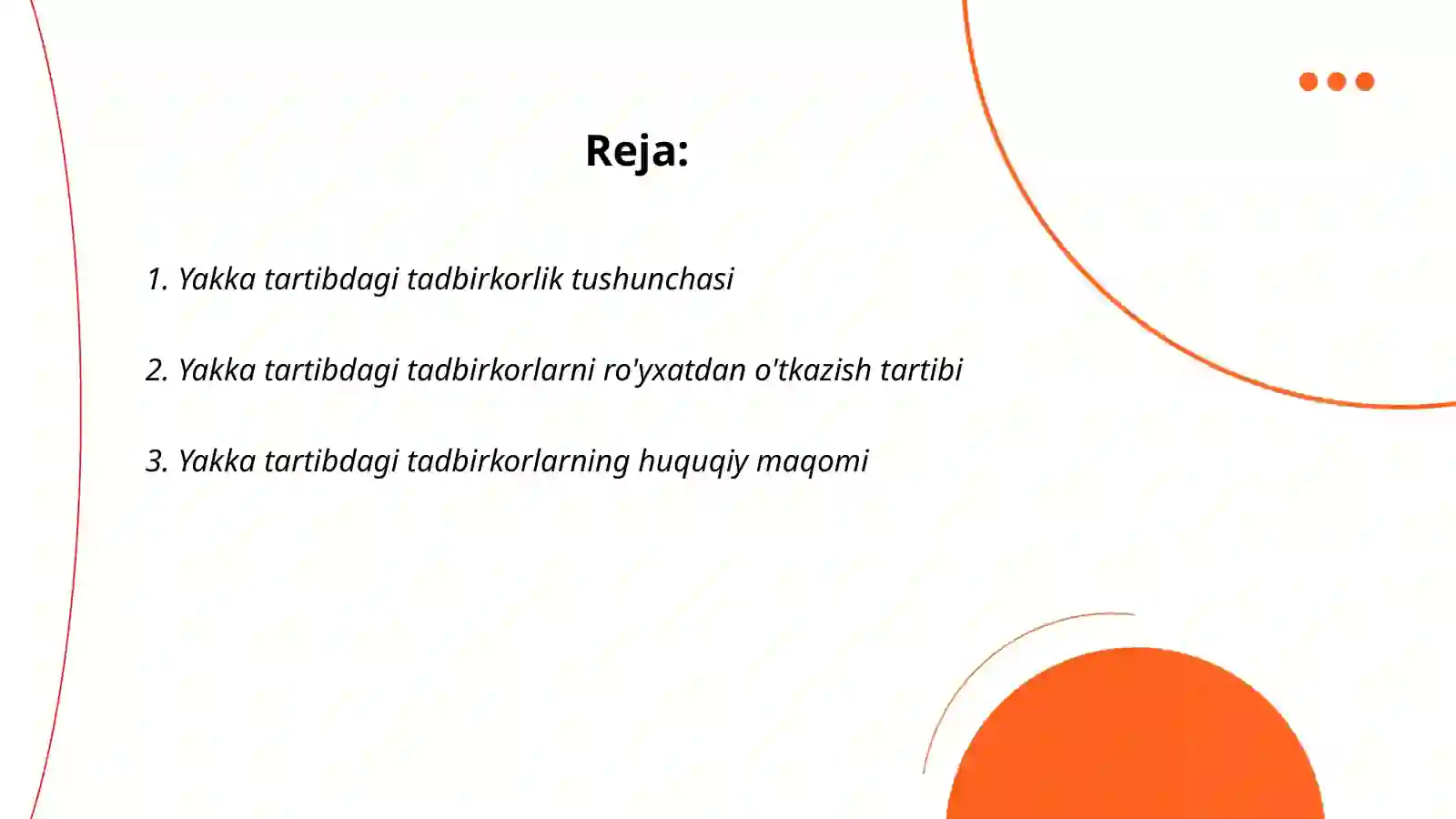 Yakka tartibdagi tadbirkorlar va ularga soliq solishning o'ziga xos xususiyatlari 2