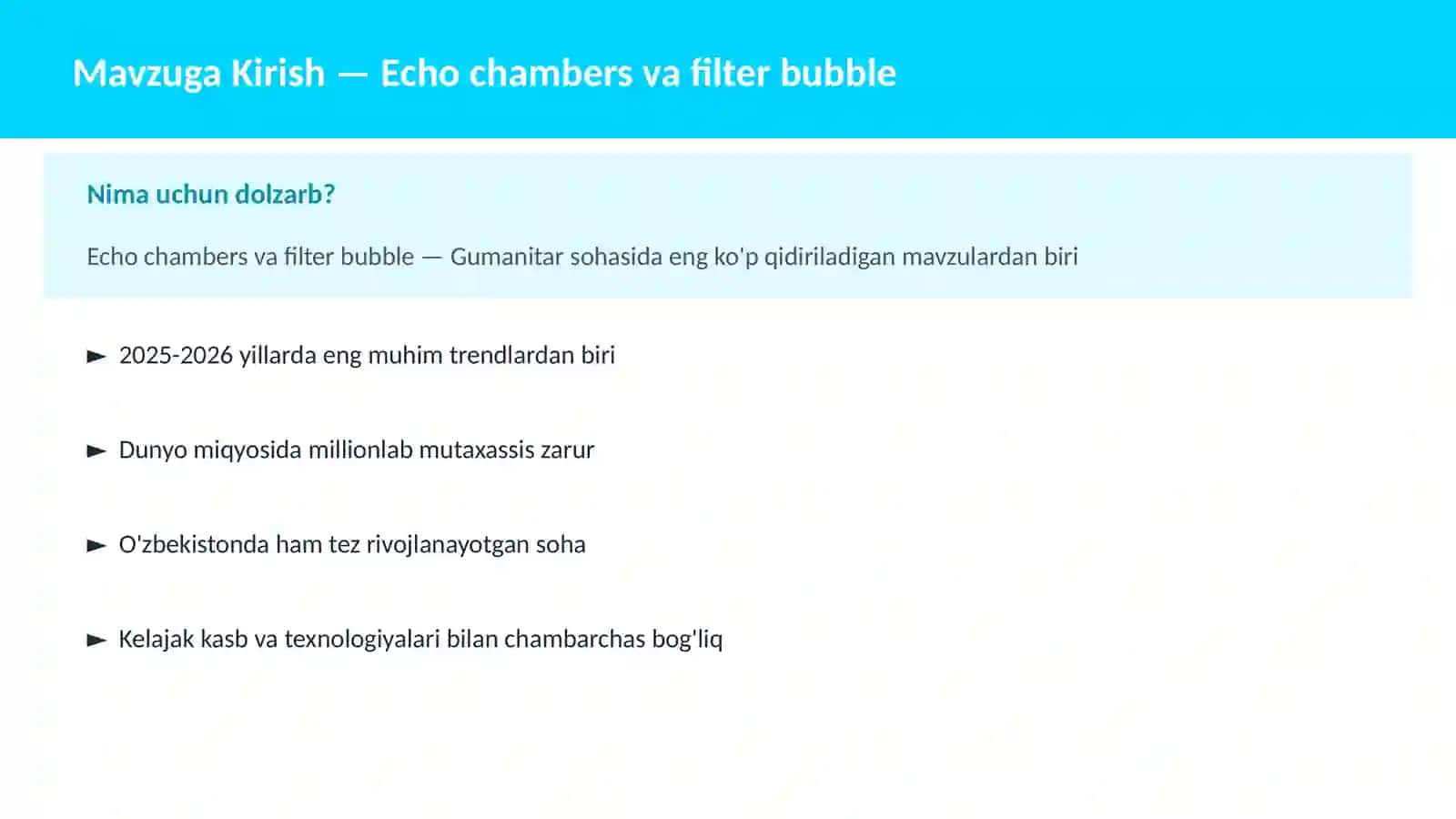 Echo chambers va filter bubble 2