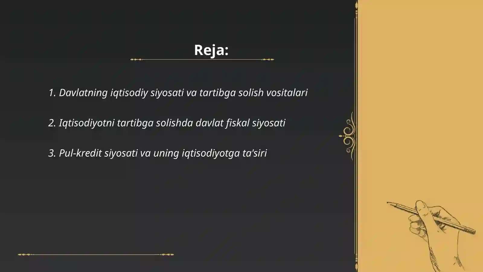 Davlatning iqtisodiyotni tartibga solish bosqinchilari va samara chegaralari 2