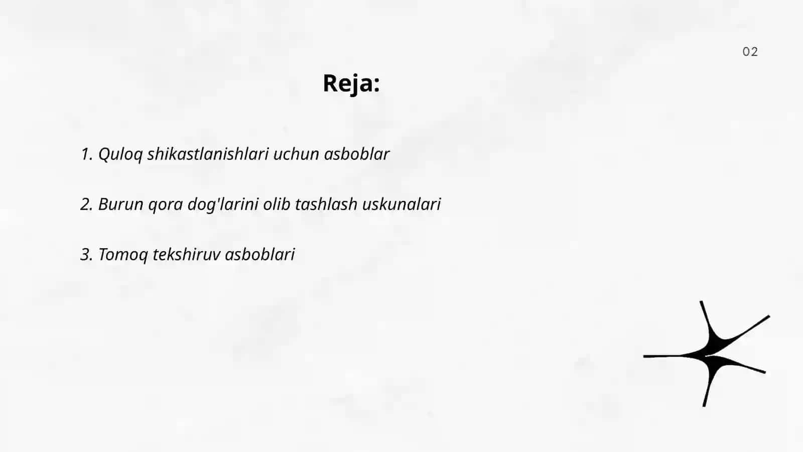 Quloq, tomoq, burun kasalliklar amalyotida ishlatiladigan asboblar va apparatlar 2