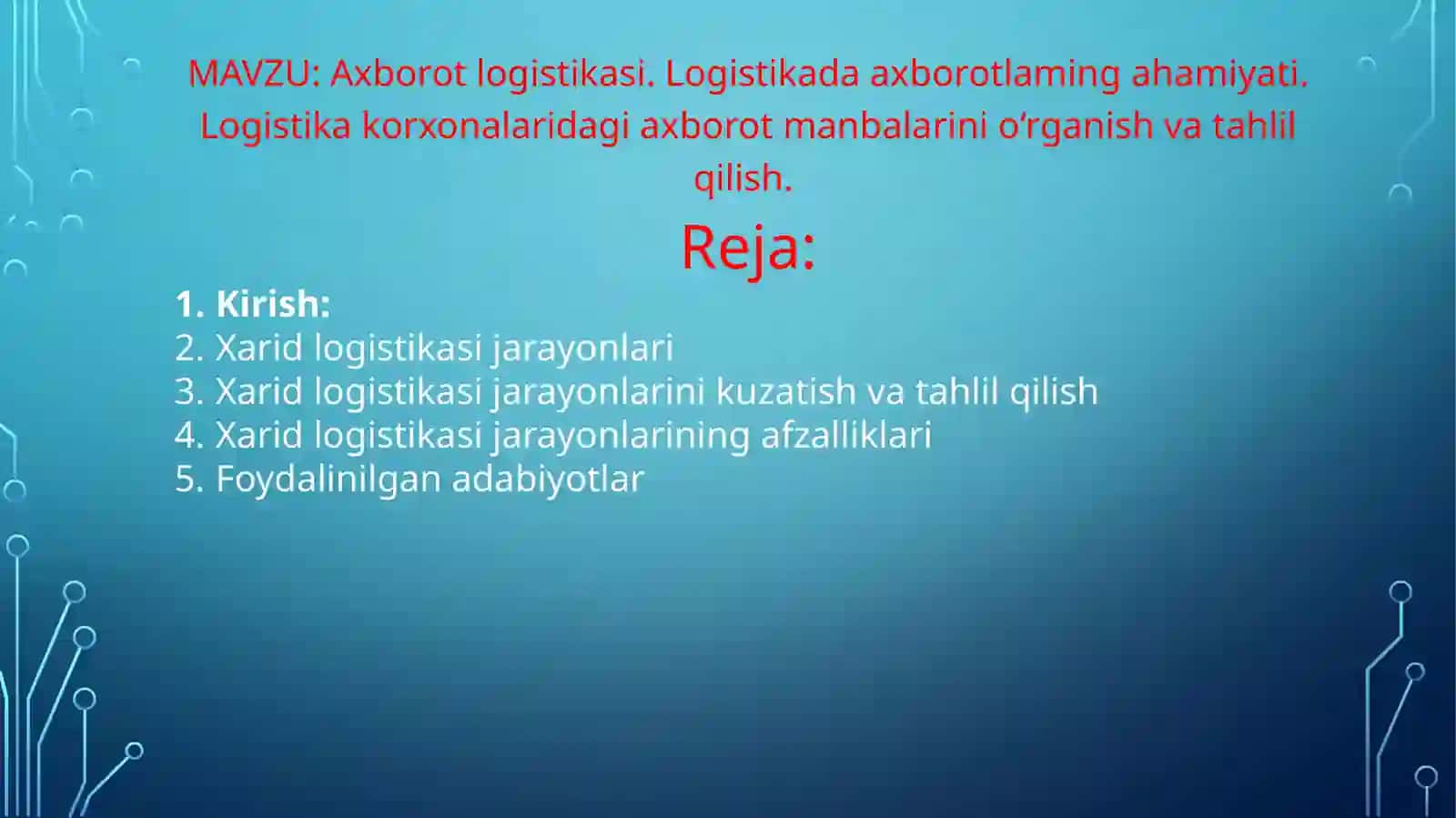 Fan:t.f.Tijoratlogistikasi 2