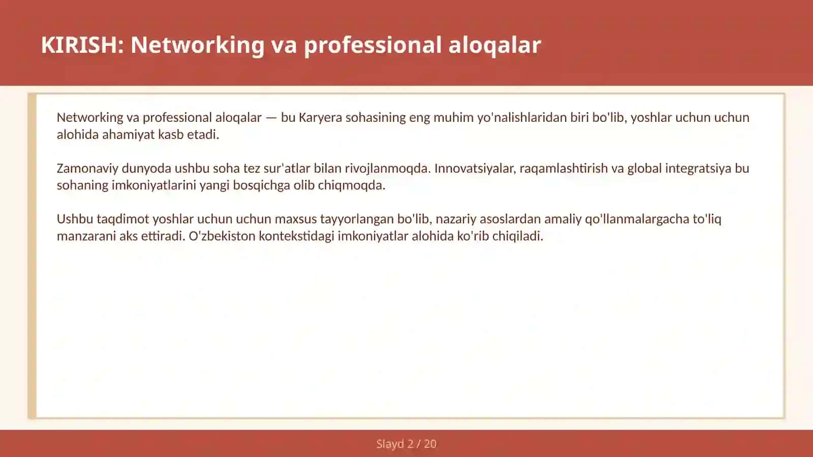 LinkedIn, tadbirlar va munosabatlarni saqlash — yoshlar uchun 2