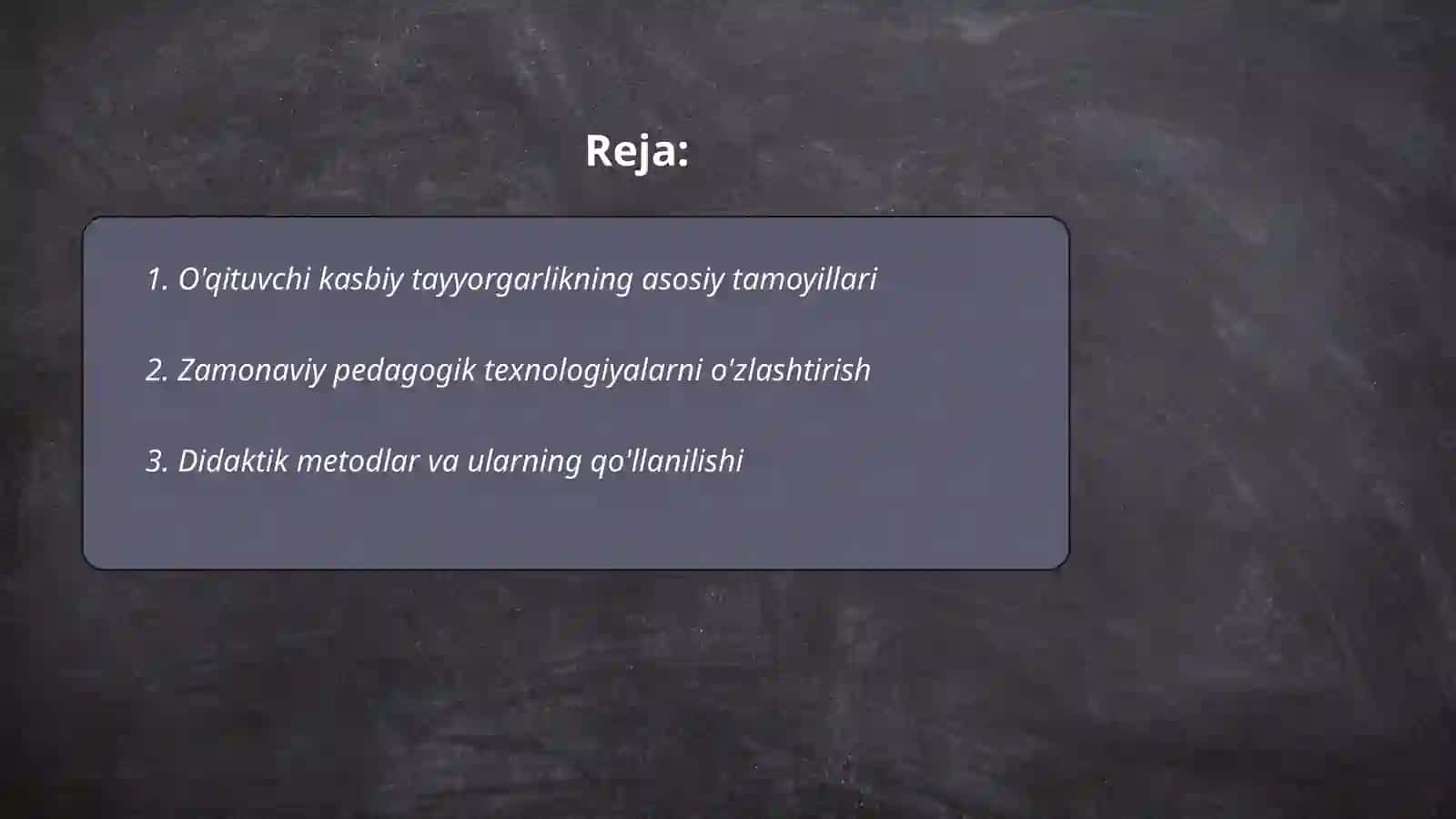 O'qituvchi kasbiy tayyorgarlikning asosiy tamoyillari 2