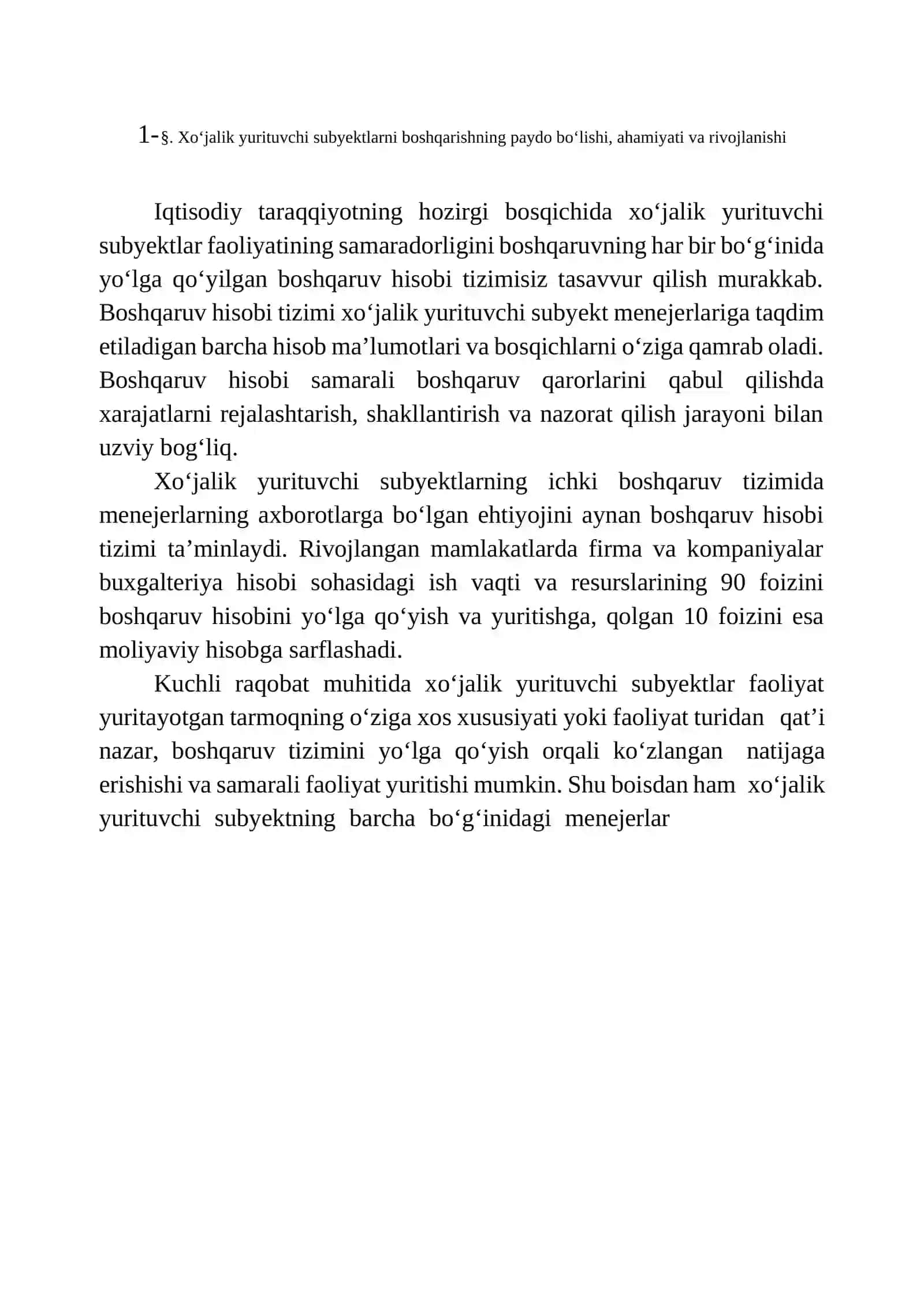 BOSHQARUV HISOBI FANINING AHAMIYATI, SHAKLLANISHI VA RIVOJLANISHI 2