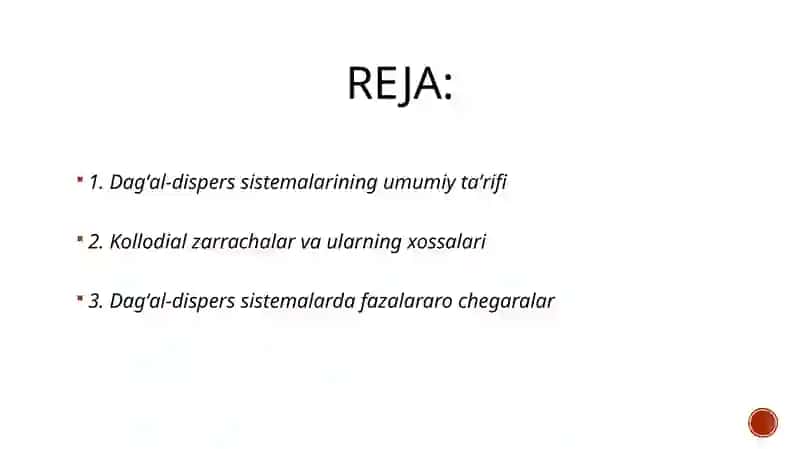 Dagʻal-disperssistemalarining xossalari va ularni tibbiyot va farmakologiyada ishlash 2