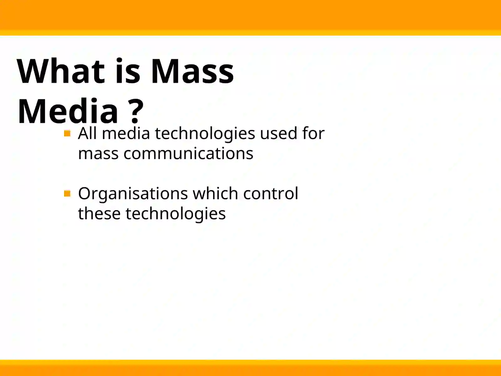 MASS MEDIA 2
