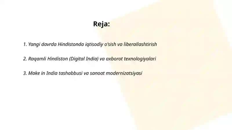 Yangi davrda Hindistonda iqtisodiy o'sish va liberallashtirish 2