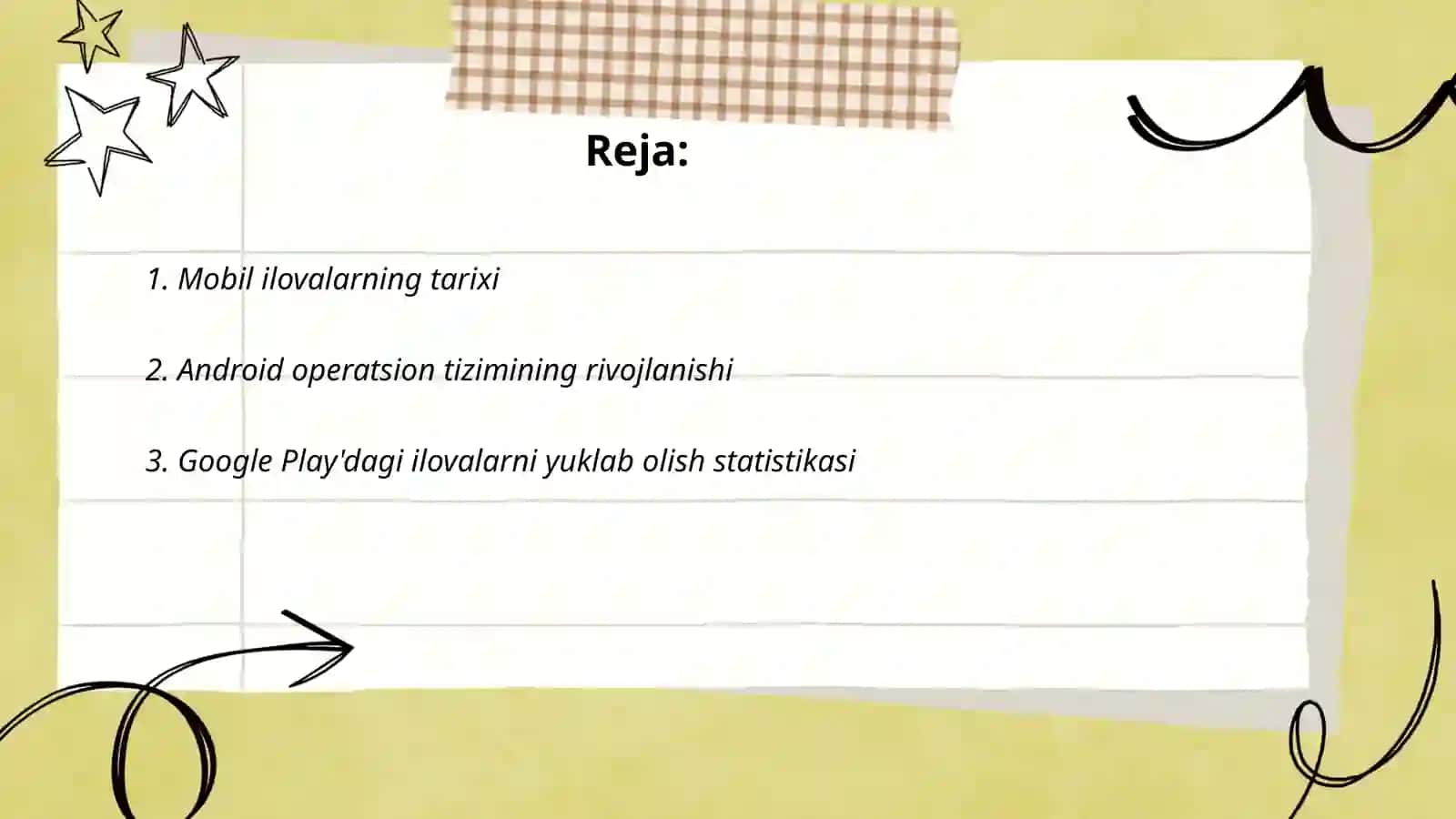 Mobil texnologiyalari fanidan mustaqil ishi 2