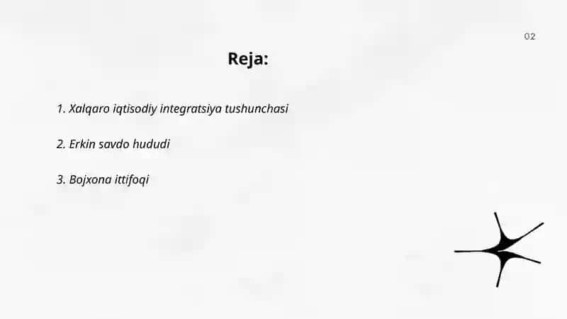Xalqaro iqtisodiy integratsiya 2