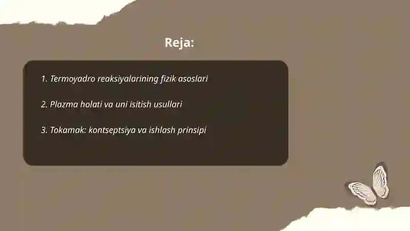 Termoyadro reaksiyalari.Yadro reaktorlari va ularning qoʻllanilishi 2