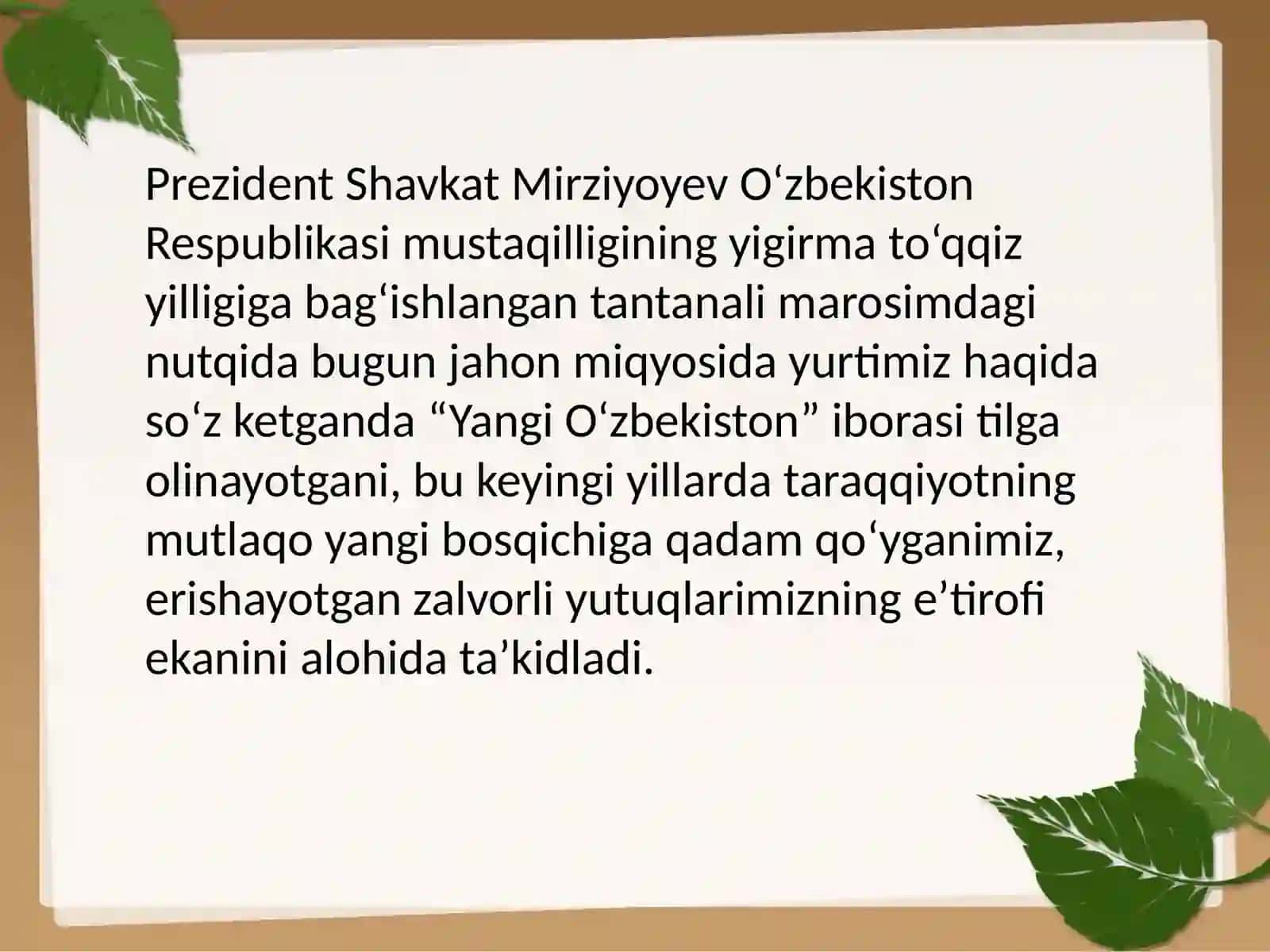 O'zbekistonda amalga oshirilayotgan islohatlar 2