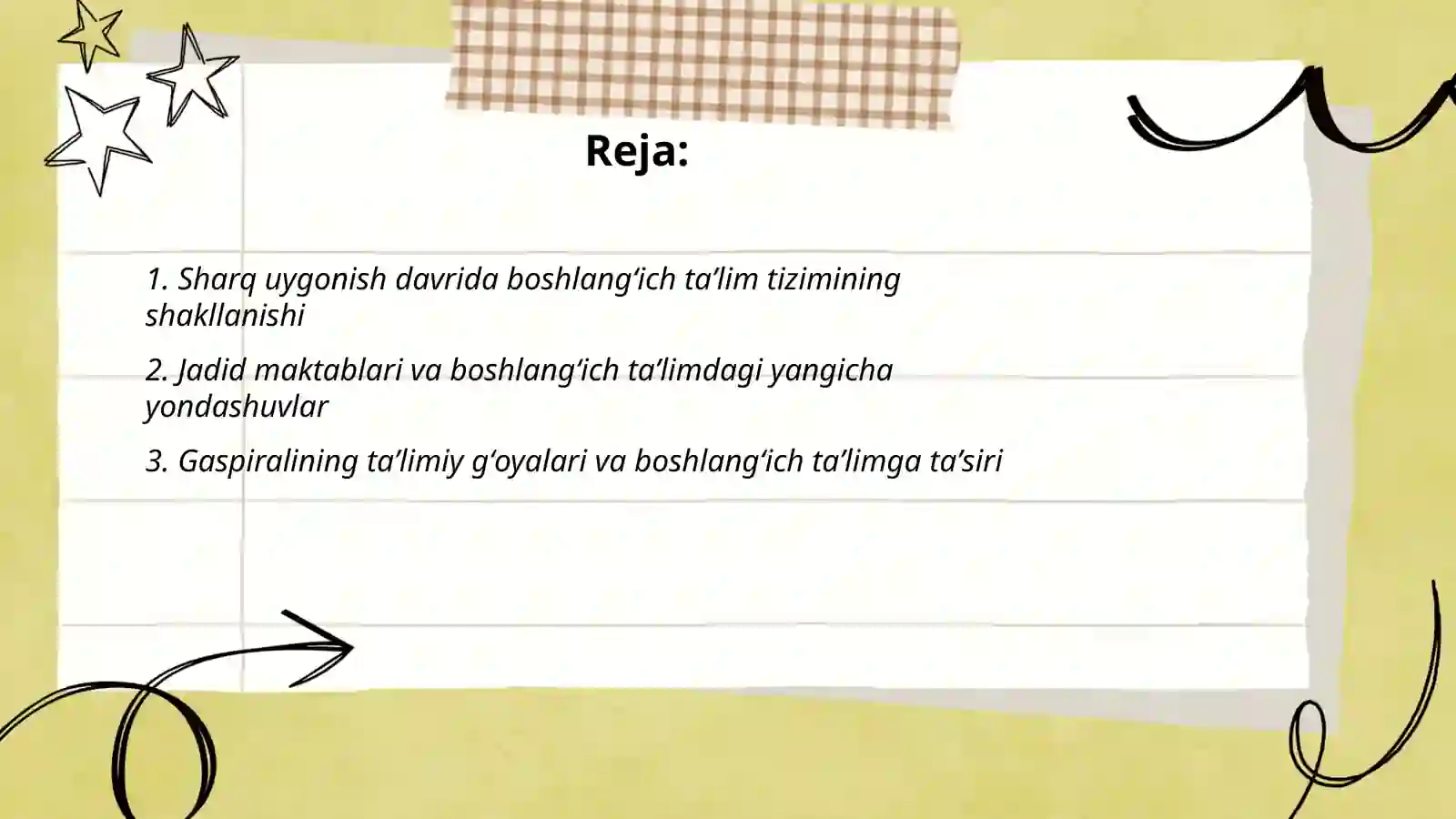 Sharq uygonish davrida boshlangʻich ta‘limga oid pedogogik fikirlarning rivojlanishi 2