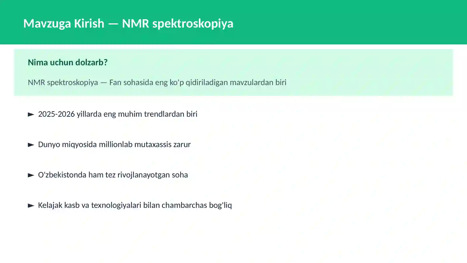 NMR spektroskopiya 2