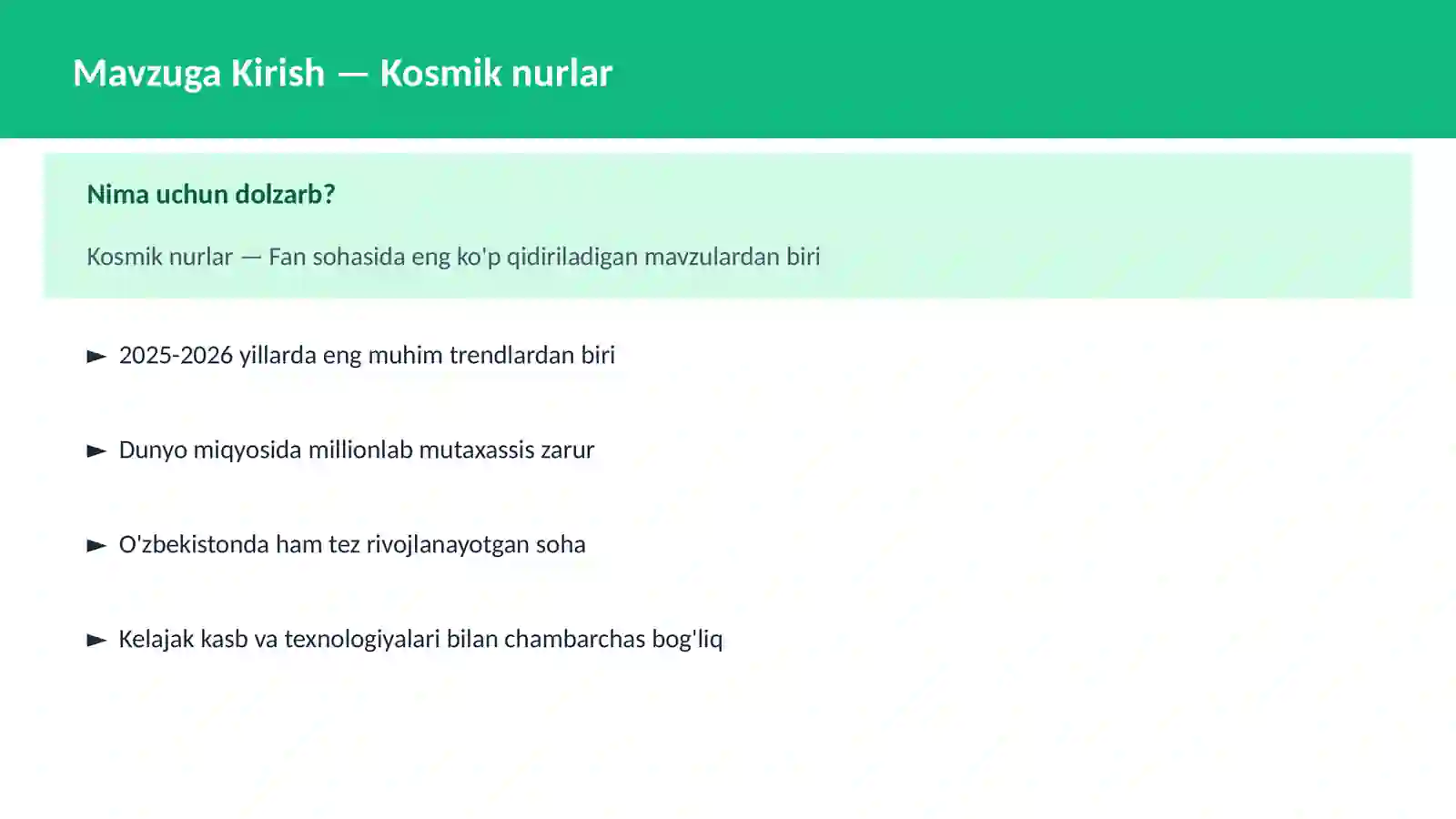 KOSMOSNI TADQIQ 2