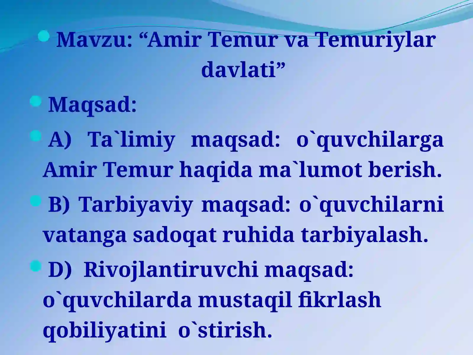 Amir Temur va Temuriylar davlati 2