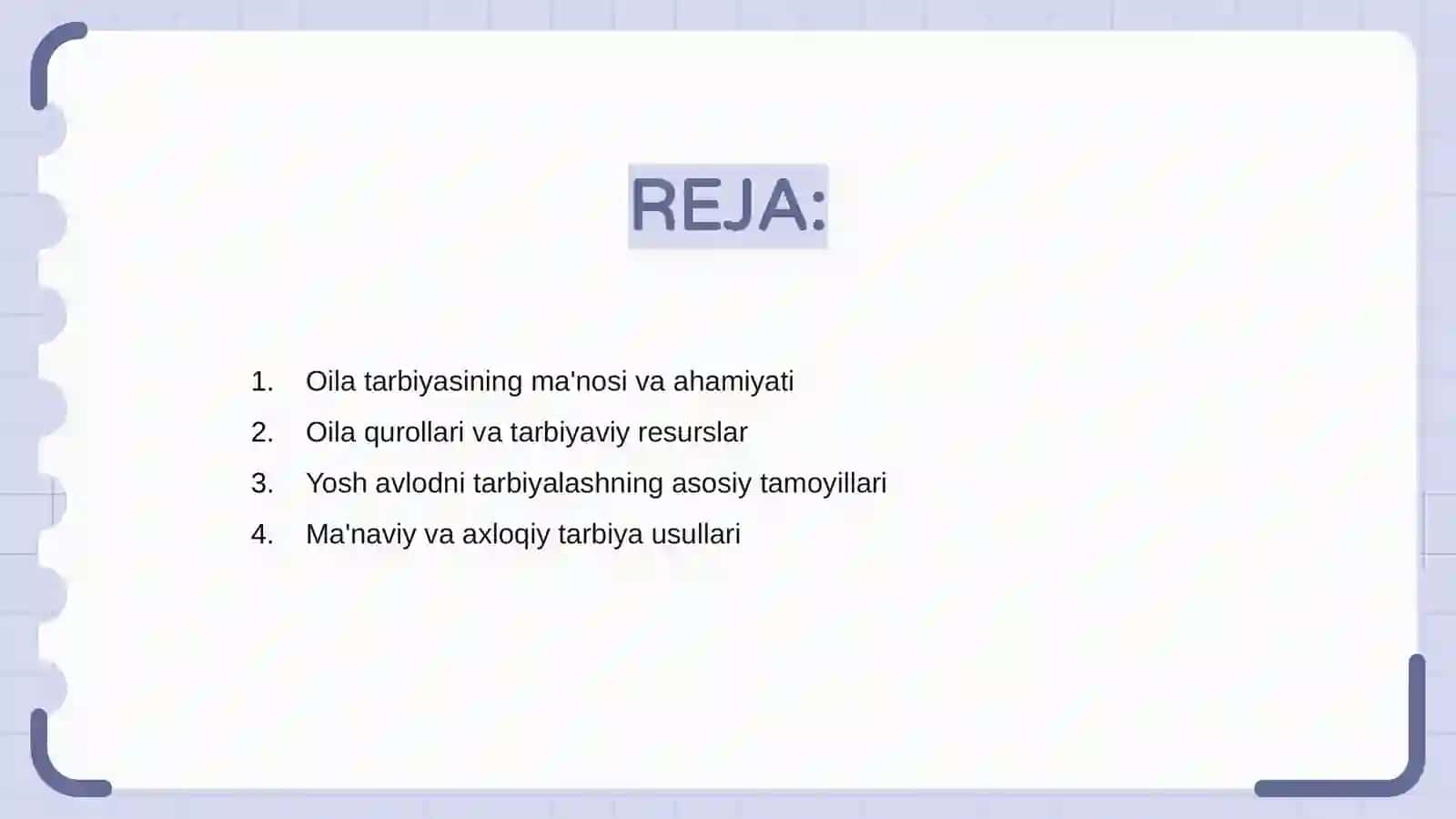 Oila tarbiyasi asoslari 2