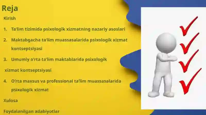 Ta’lim muassasalarining turlitiplari dapsixologik xizmat kontseptsiyalari 2