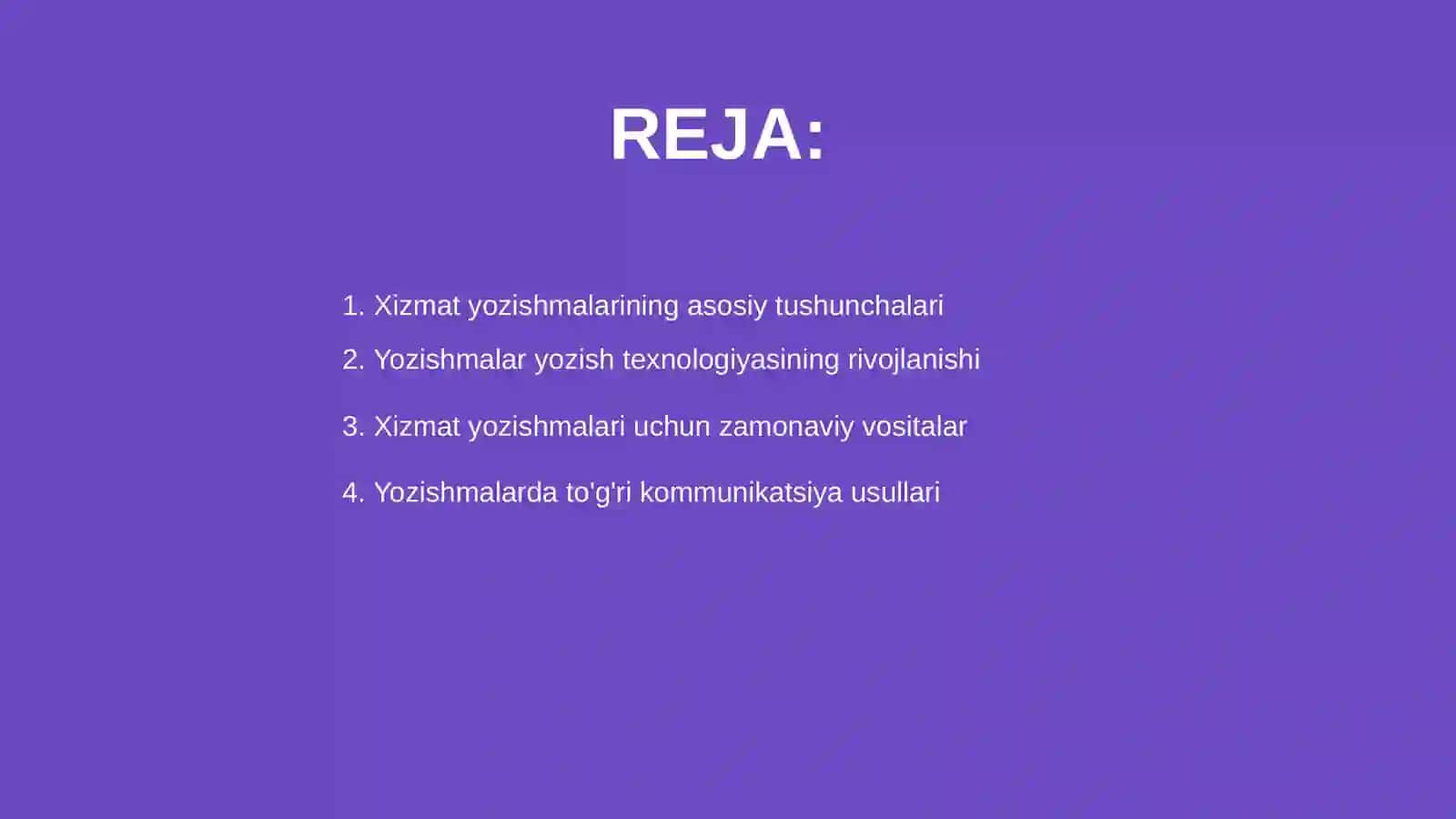 Xizmatyozishmalariniyozishtexnologiyasi 2