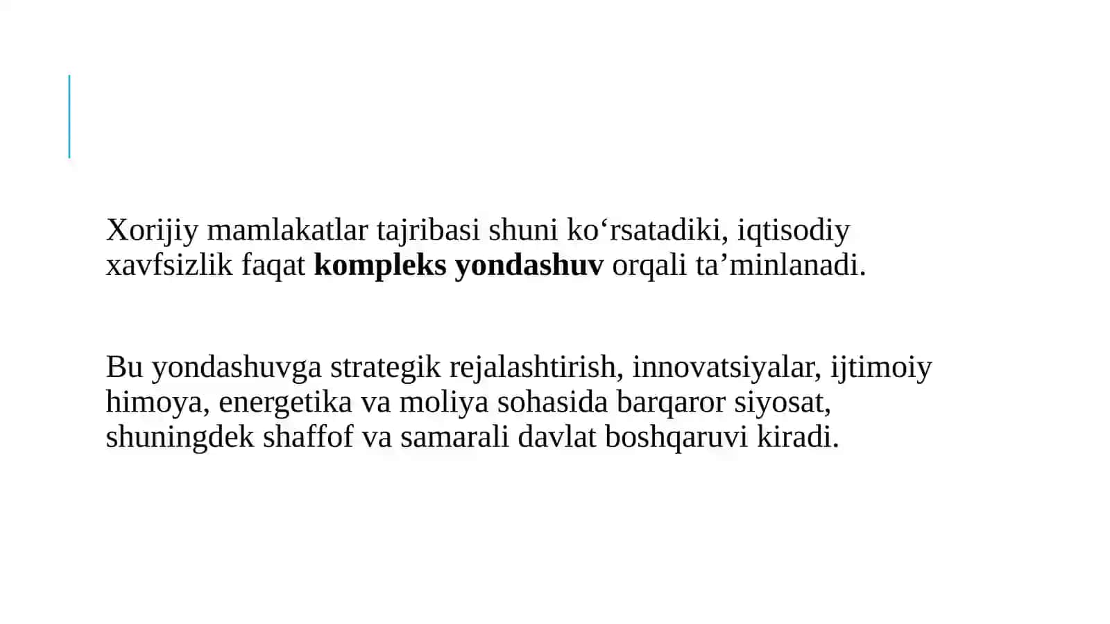Xorijiy mamlakatlarning iqtisodiy xavfsizlikni taʼminlash boʼyicha tajribalari 2