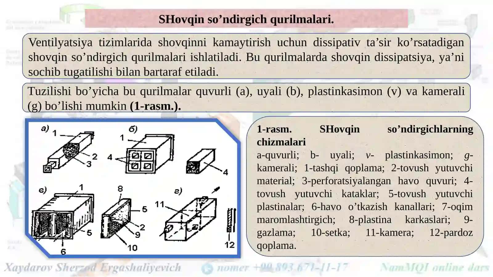 Ventilyatsiyatizimlaridashovqinso’ndirgichlar 2