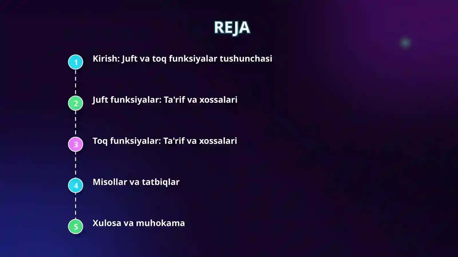 Juft va toq funksiyalar 2