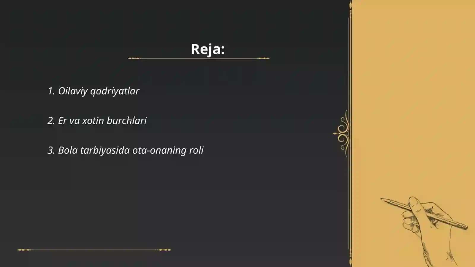 Oilaviy qadriyatlar O‘zbekistonda 2