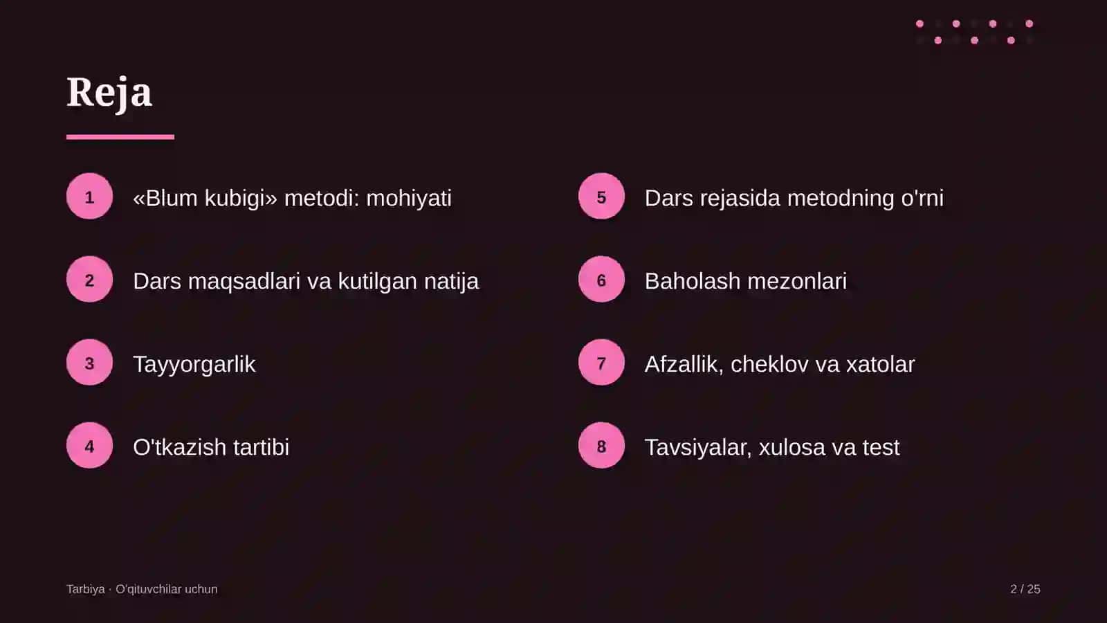 tarbiya darslarida blum kubigi metodidan foydalanish 4891 2