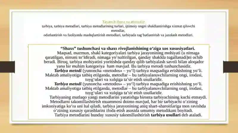 “Shaxs” tushunchasi va shaxs rivojlanishining o‘ziga xos xususiyatlari. 2