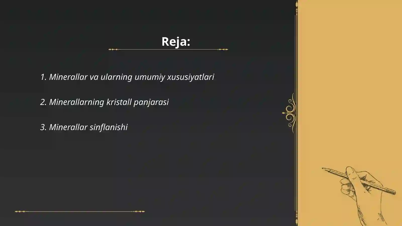 Minerallar va ularning kimyoviy tarkibi 2