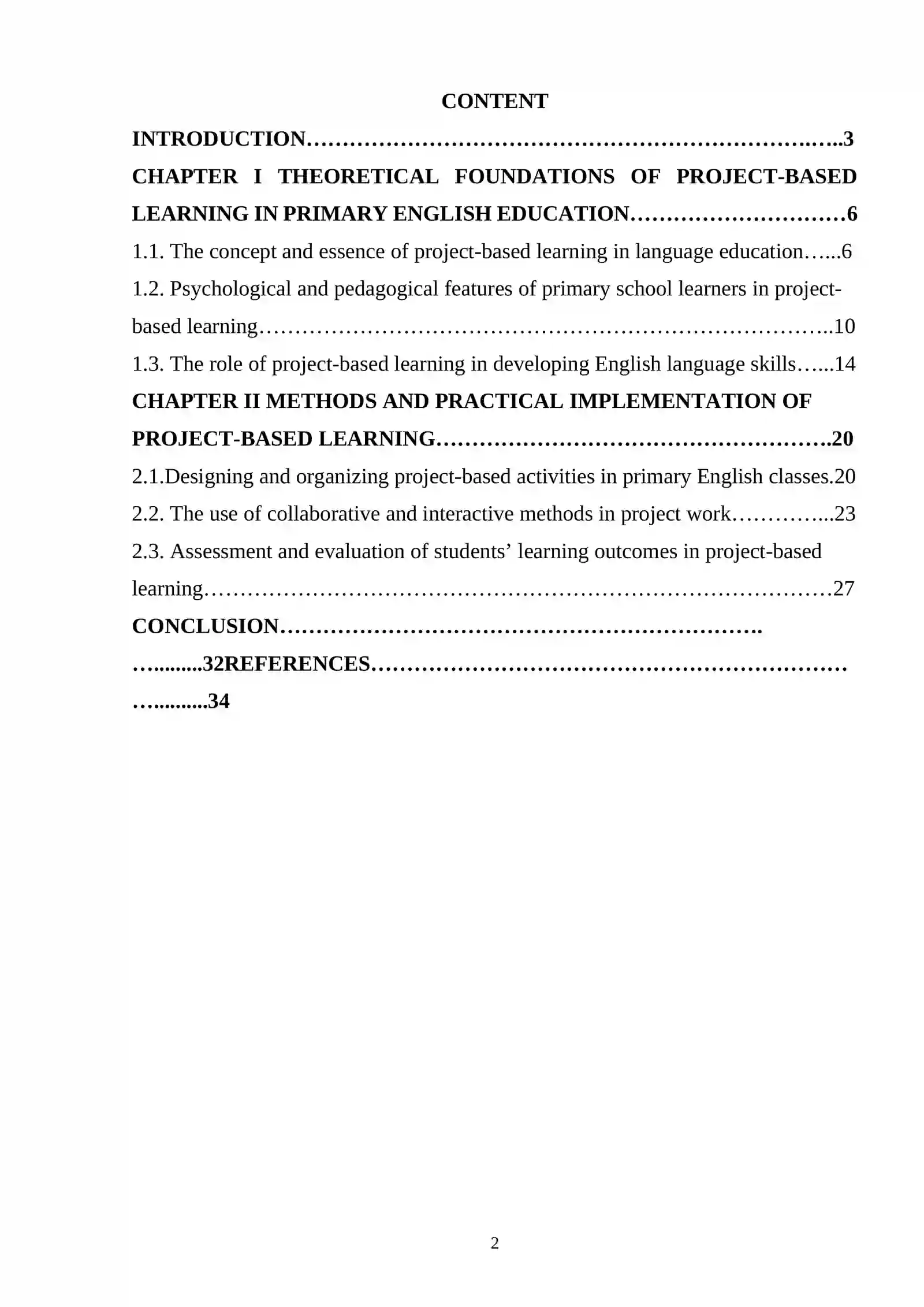 Project-Based Learning in Primary English Education 2