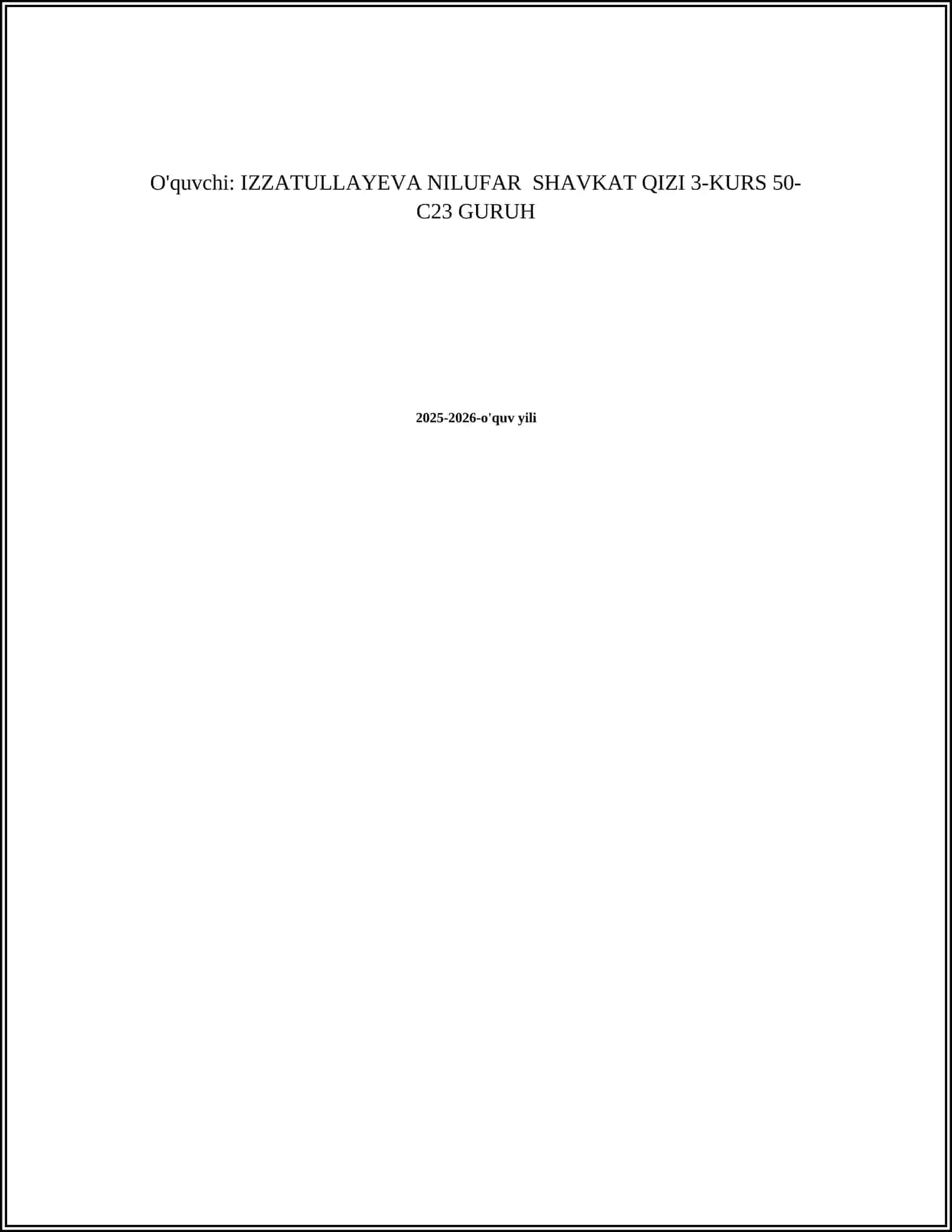 AJOYIB, QUYIDAGI MA'LUMOTLARNI TEKSHIRING 2