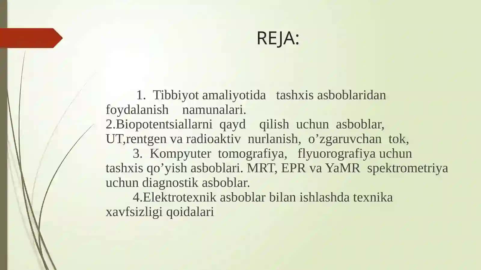 TASHXIS QO’YISHDA QO’LLANILADI GAN TIBBIYOT TEKNIKASI 2