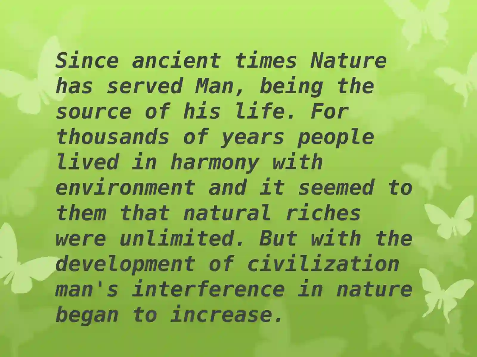 Ecological problems 2