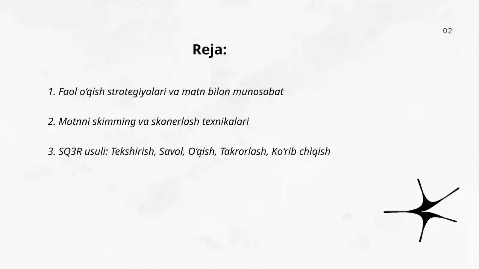 Faol o‘qish strategiyalari va matn bilan munosabat 2