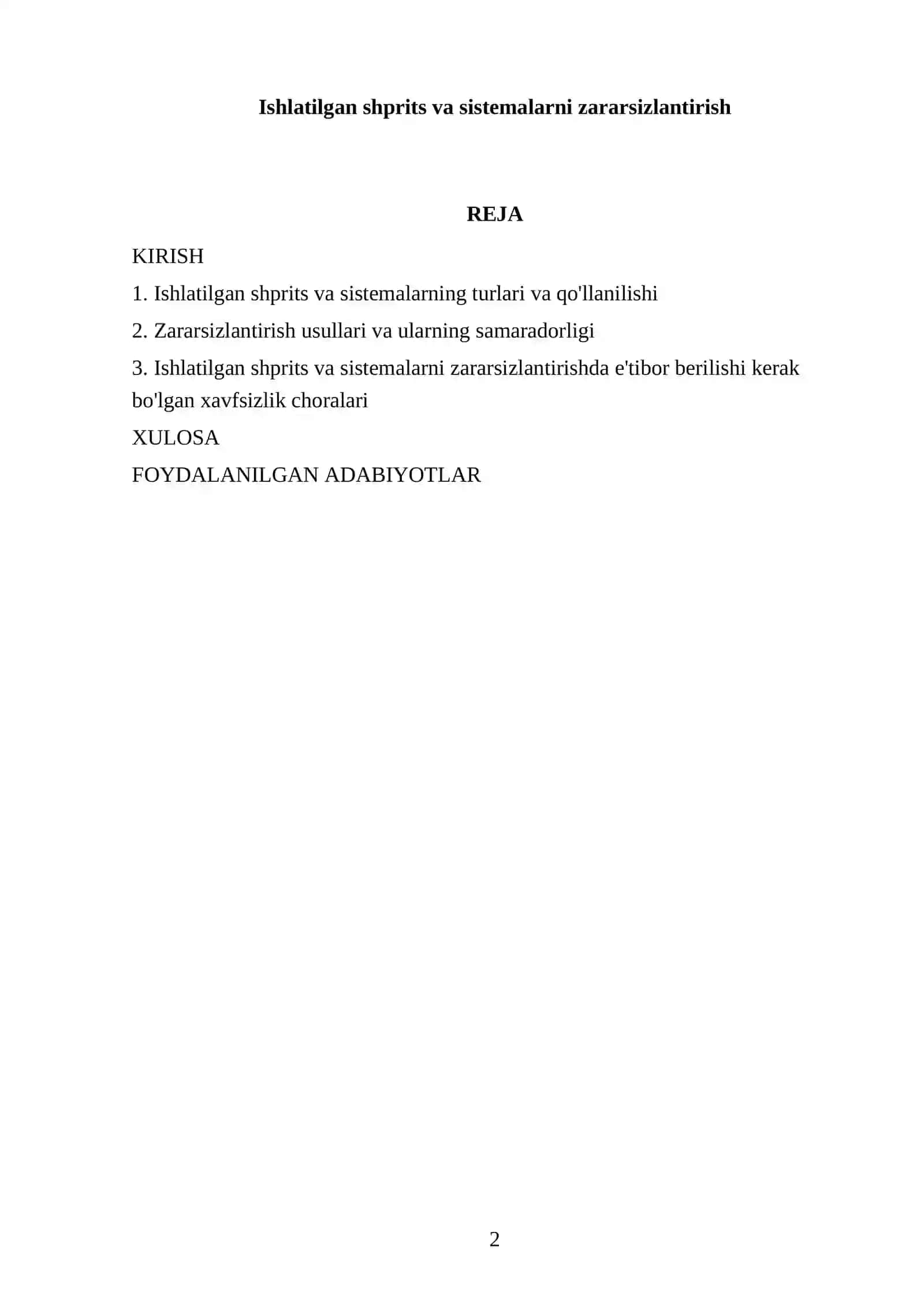 Ishlatilgan shprits va sistemalarni zararsizlantirish 2