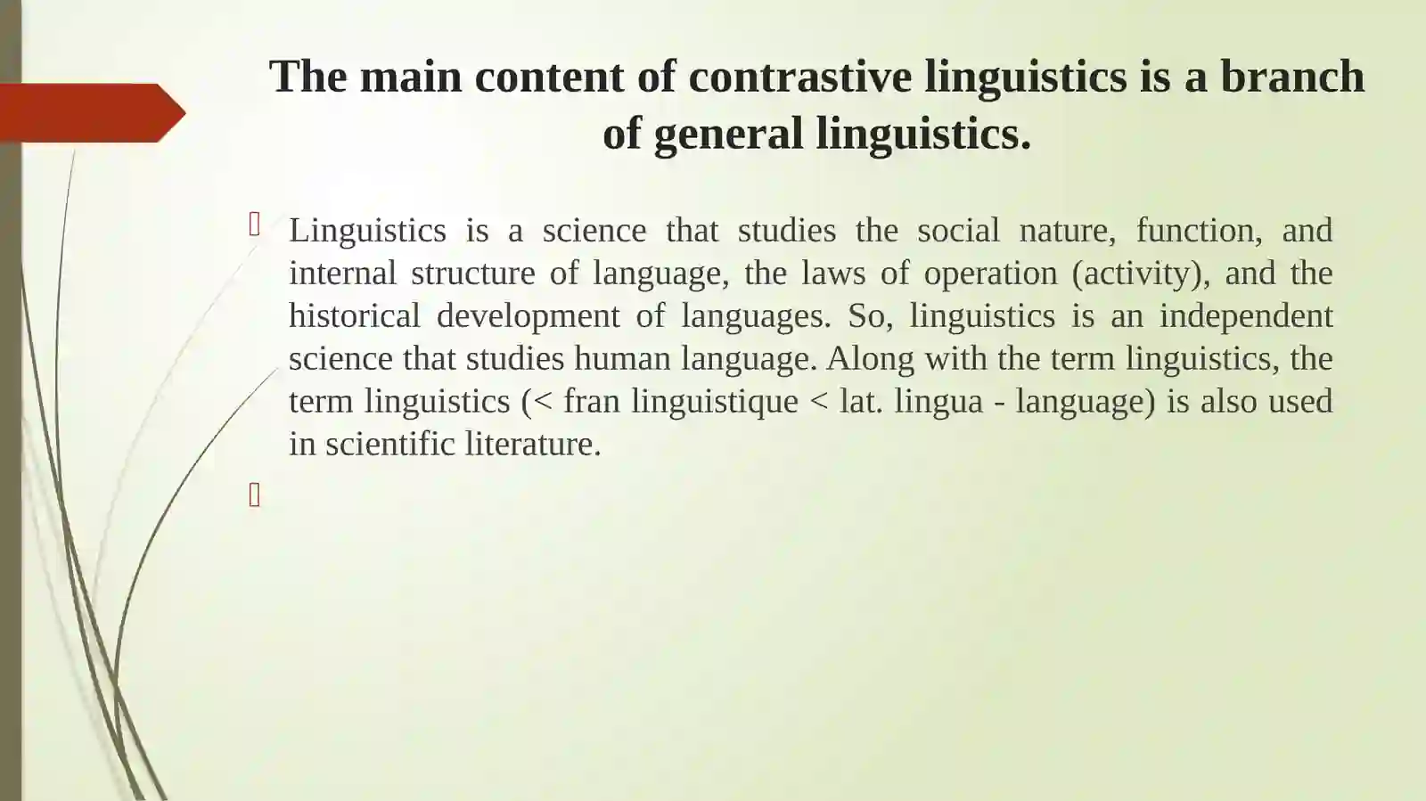 Contrastive linguistics 2