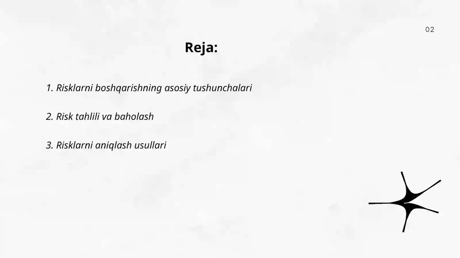 Risklarni boshqarishning asosiy tushunchalari 2