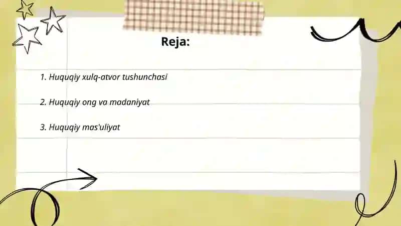 Huquqiy xulq atvor mavzusi 2
