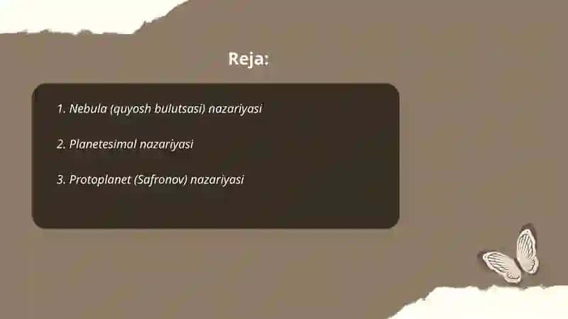 Yerning paydo boʻlishi haqida nazariyalar 2