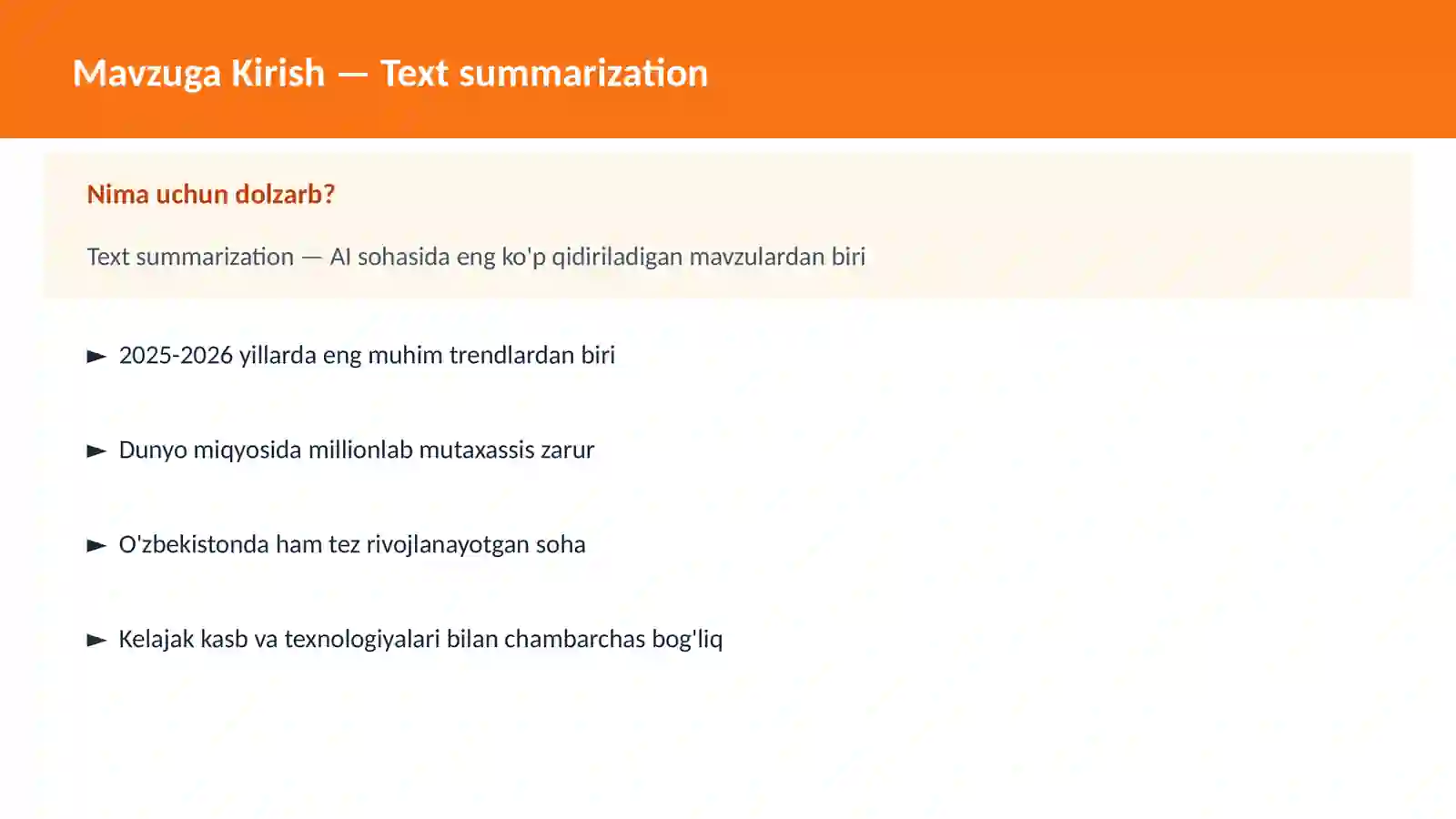 Text summarization 2