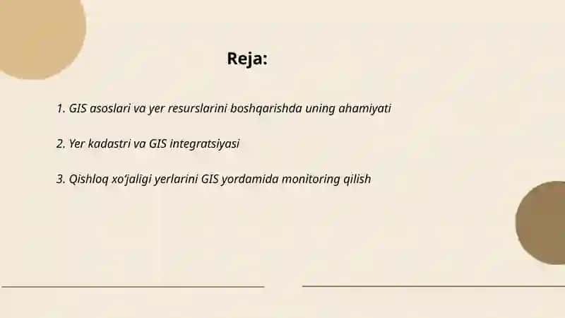 Yer resurslarini boshqarishda geografik axborot tizimlarining o'rni 2