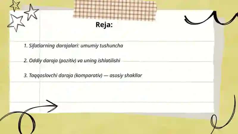 Sifatlarning darajalari 2